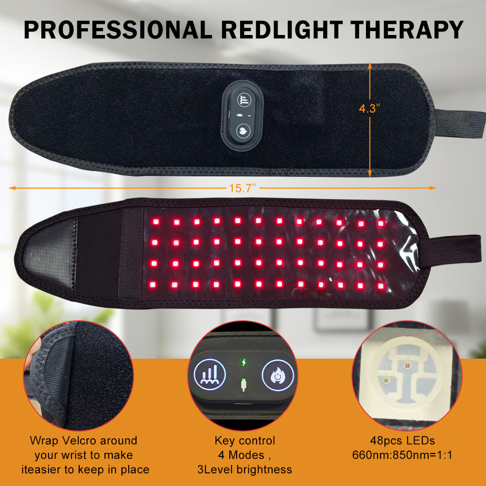 USB Heating Wrist Band with Red Light Therapy