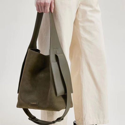 Suede Ear-Hanging Tote Bag