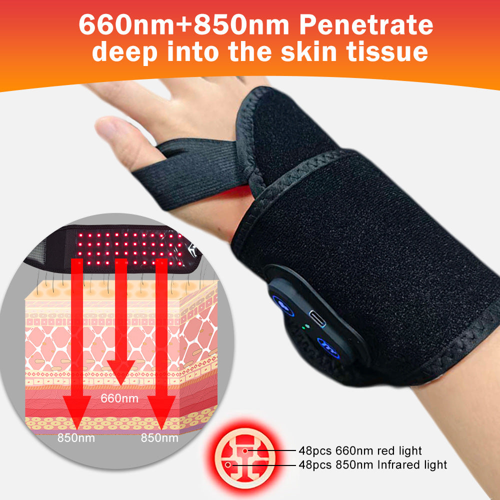 USB Heating Wrist Band with Red Light Therapy