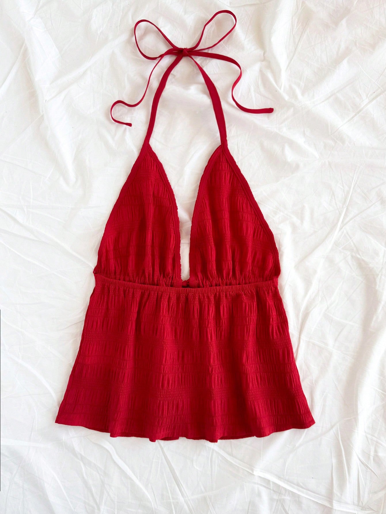 Sexy Deep V Halter Neck Camisole Dress