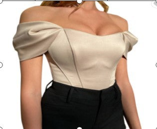 Womens Fishbone Tube Top Summer Blouse