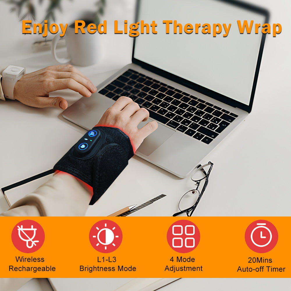 USB Heating Wrist Band with Red Light Therapy