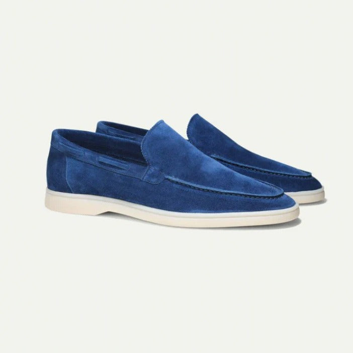 Mens Slip-On Suede Loafers Flat Sole Casual Shoes