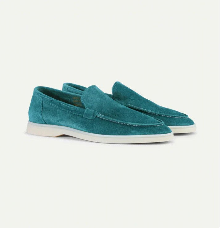 Mens Slip-On Suede Loafers Flat Sole Casual Shoes