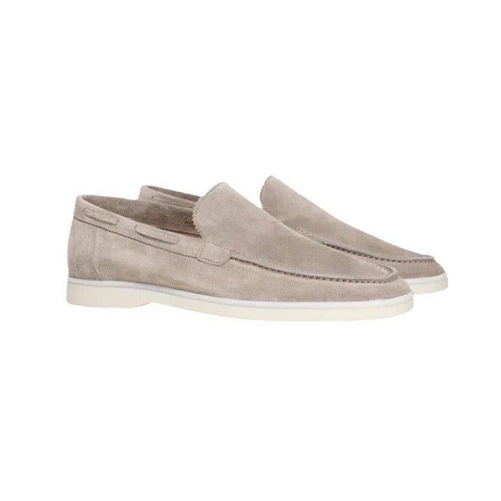 Mens Slip-On Suede Loafers Flat Sole Casual Shoes