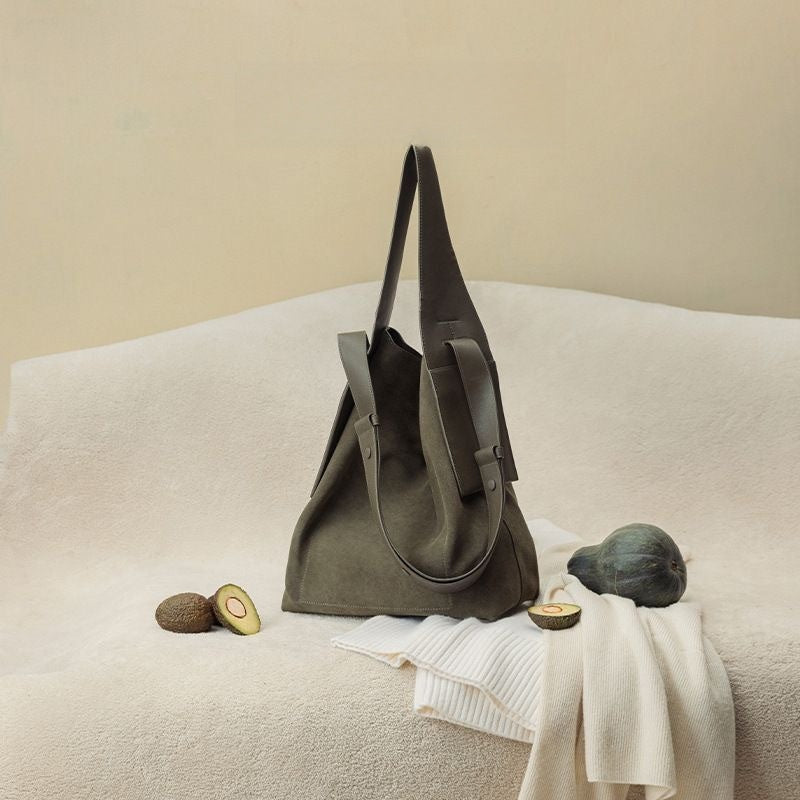 Suede Ear-Hanging Tote Bag