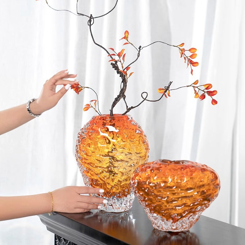 Light Luxury Glass Vase Decor