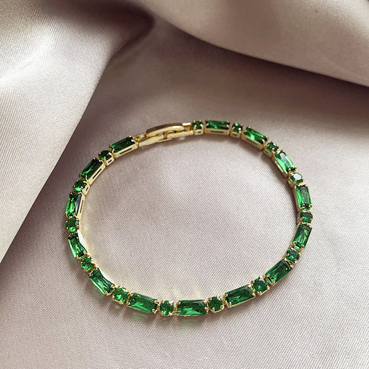 Geometric Zircon Stitching Bracelet