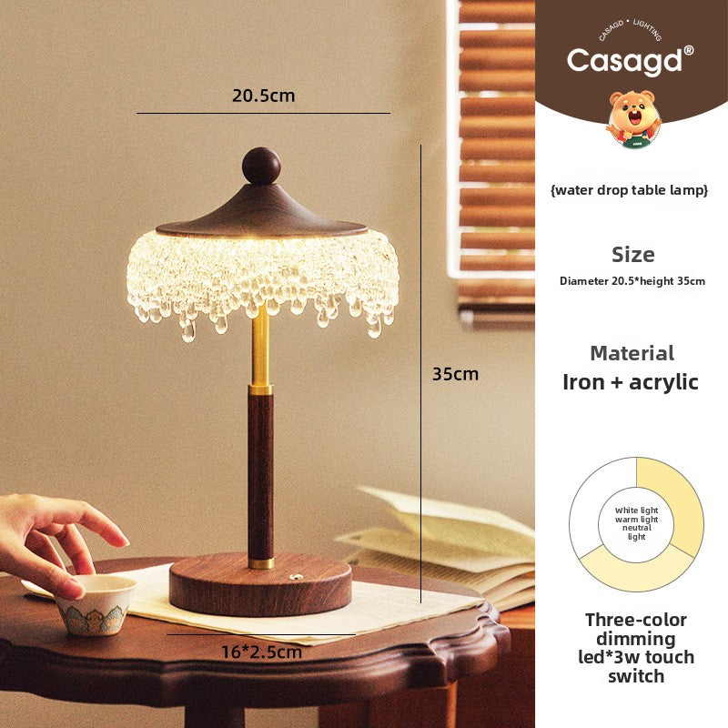 Retro Touch Control Table Lamp with Stepless Dimming